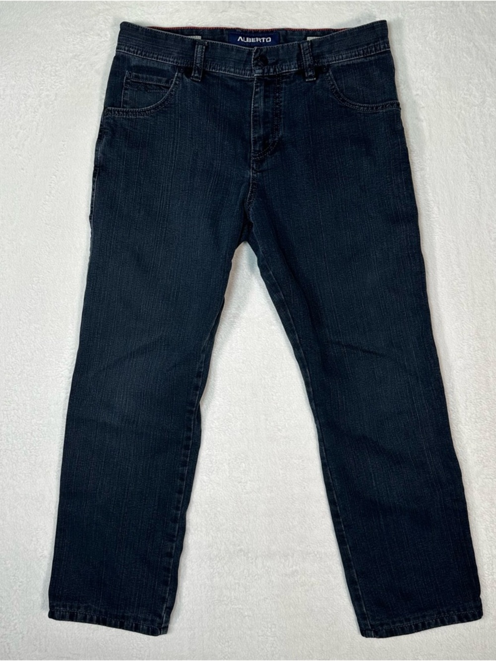 ALBERTO Stone Modern Fit‎ Jeans W31 L32 Dark Wash T400 Stretch Denim Luxury Mens